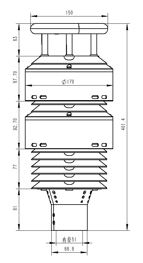 一体化负氧离子传感器